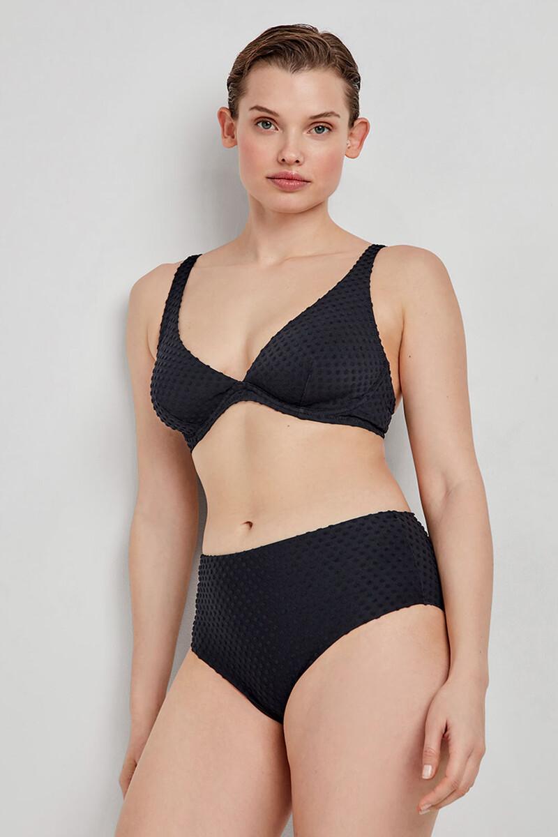 Women'secret Top Bikini Capacidad Sin Relleno Negro