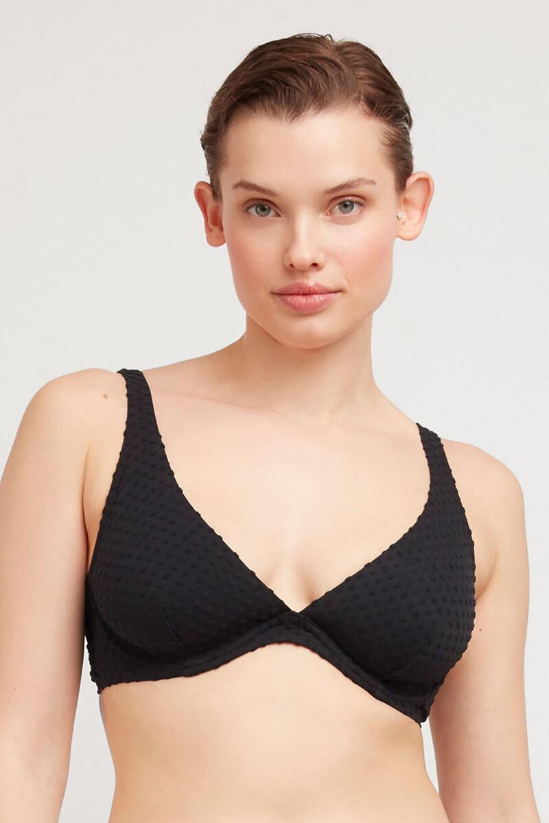 women'secret Top bikini capacidad sin relleno negro