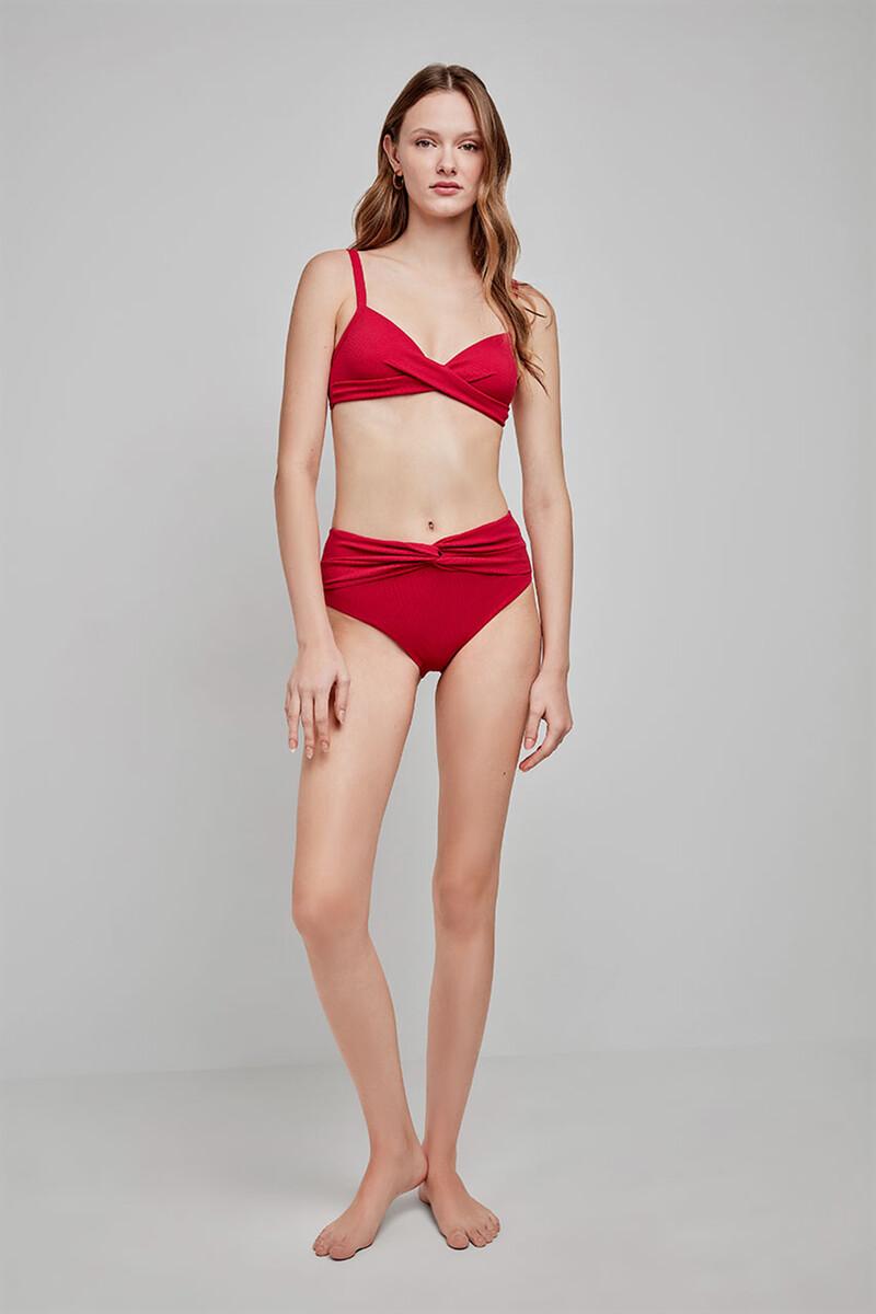 Women'secret Top Bikini Capacidad Tejido De Estructura Granate