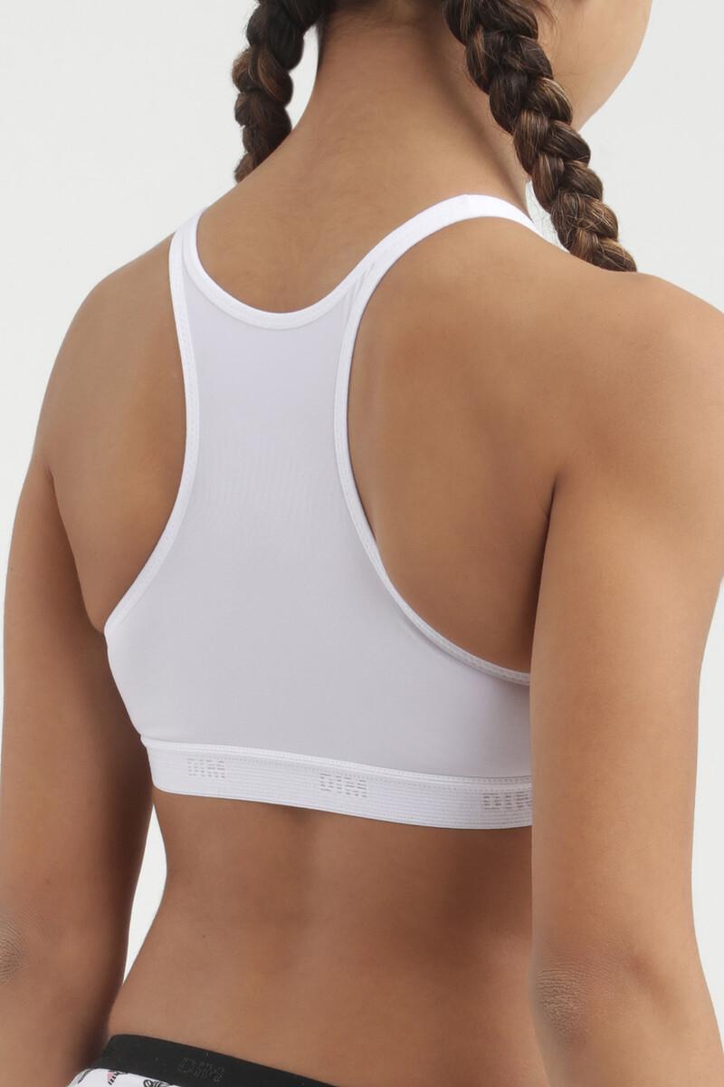 Women'secret Top De Niña Estilo Deportivo En Color Blanco