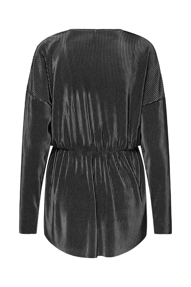 Women'secret Top Plisado De Manga Larga Y Cuello De Pico Color Plateado