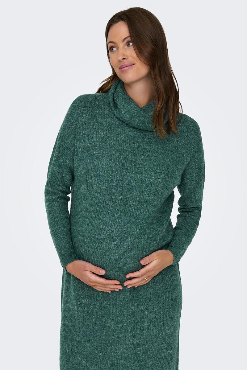 Women'secret Vestido De Punto Corto Cuello Vuelto Premamá