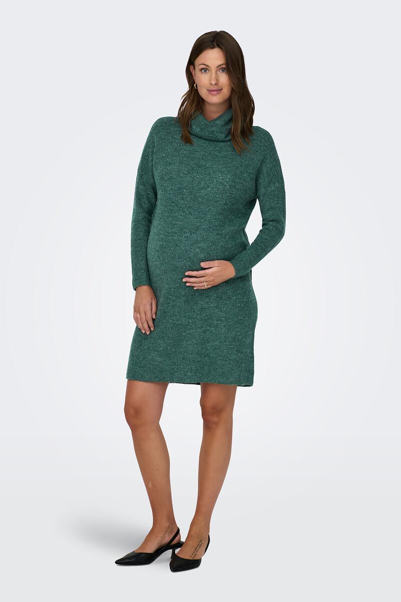 women'secret Vestido de punto corto cuello vuelto premamá