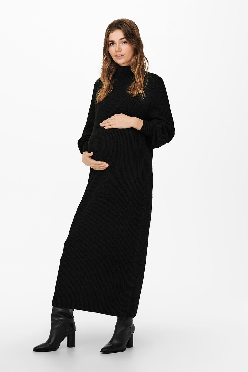 Women'secret Vestido De Punto Premamá Con Mangas Abullonadas Largo
