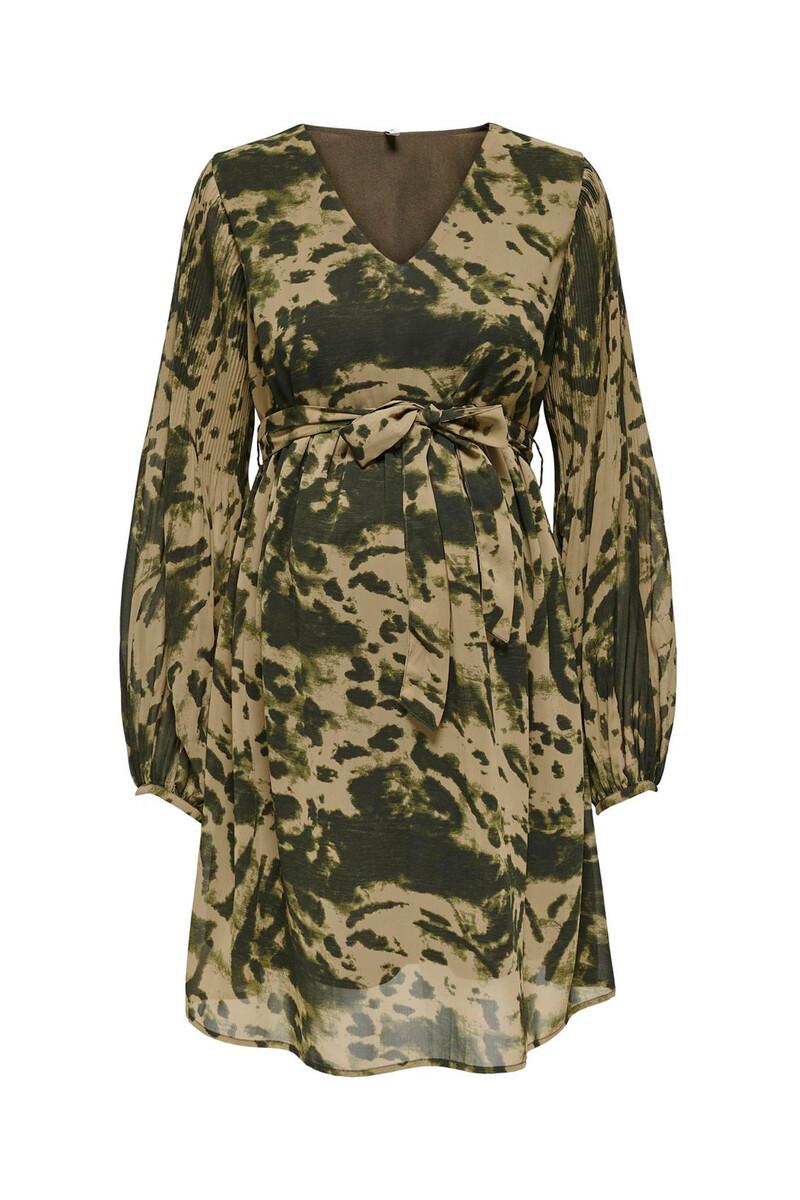 women'secret Vestido midi premamá estampado de manga larga