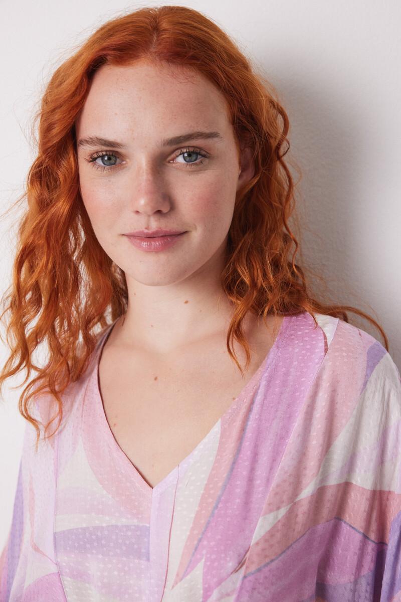 Women'secret Vestido Midi Viscosa Allover Geométrico