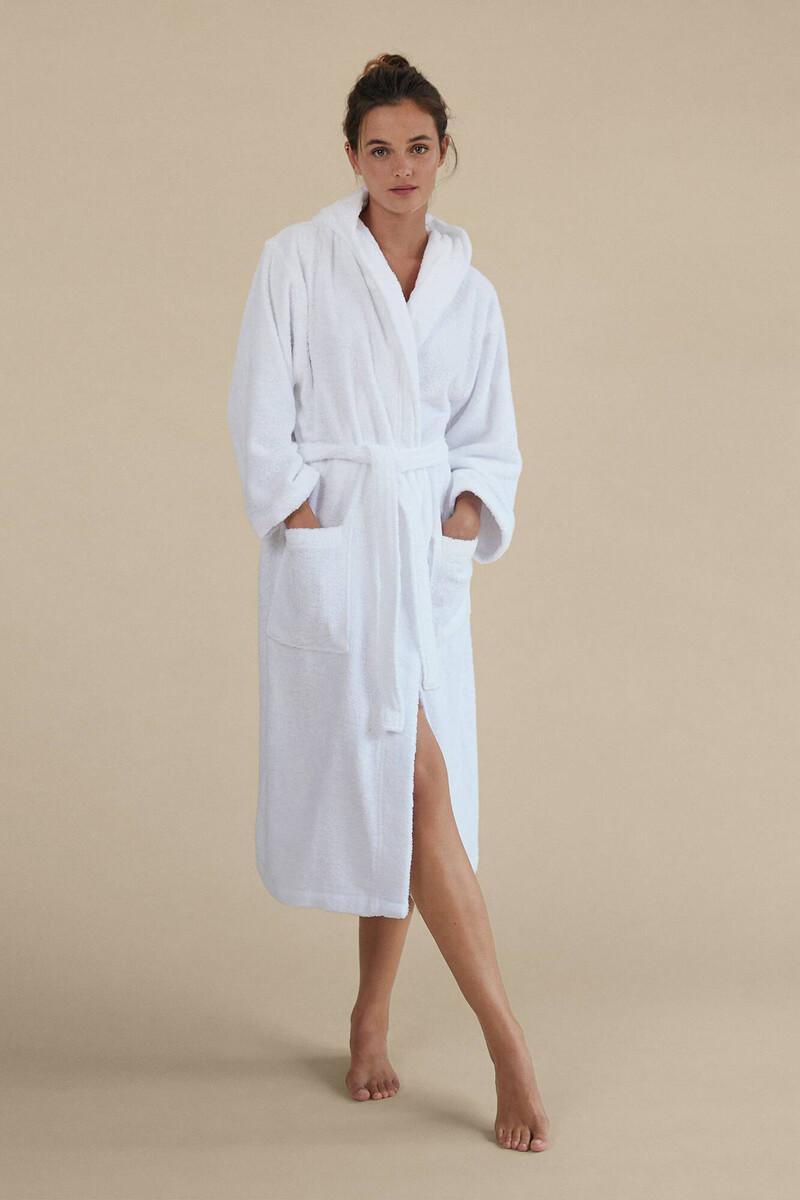Women'secret Albornoz Rizo Algodón Capucha Unisex