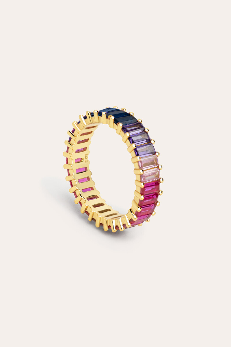 Women'secret Anillo Sia Berries Plata Baño Oro