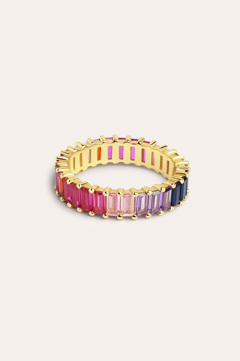Women'secret Anillo Sia Berries Plata Baño Oro