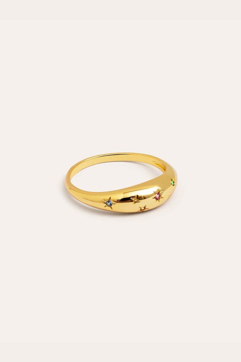 Women'secret Anillo Spark Color Baño Oro 16