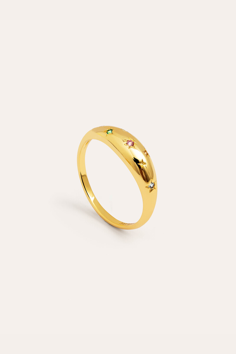 Women'secret Anillo Spark Color Baño Oro 16
