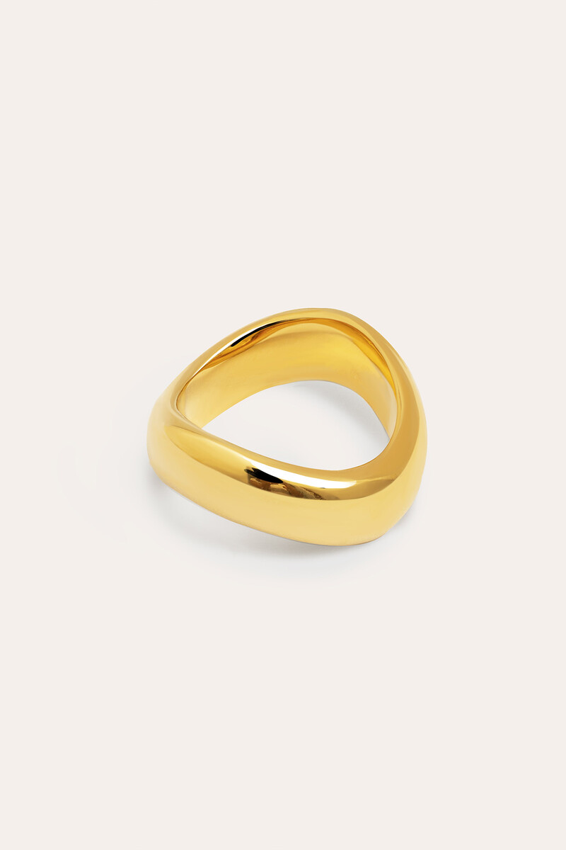 Women'secret Anillo Tina Acero Baño Oro