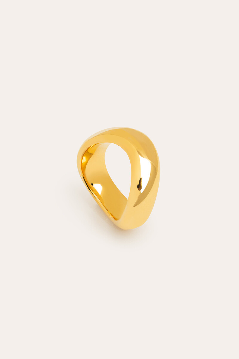 Women'secret Anillo Tina Acero Baño Oro