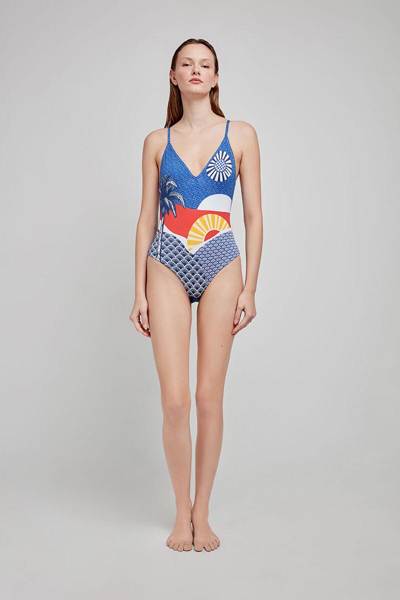 Women'secret Bañador Escote Halter Estampado