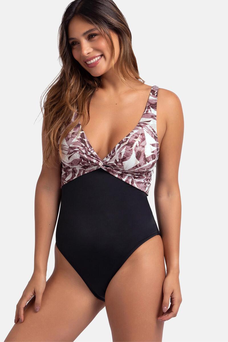 Women'secret Bañador Estampado Negro