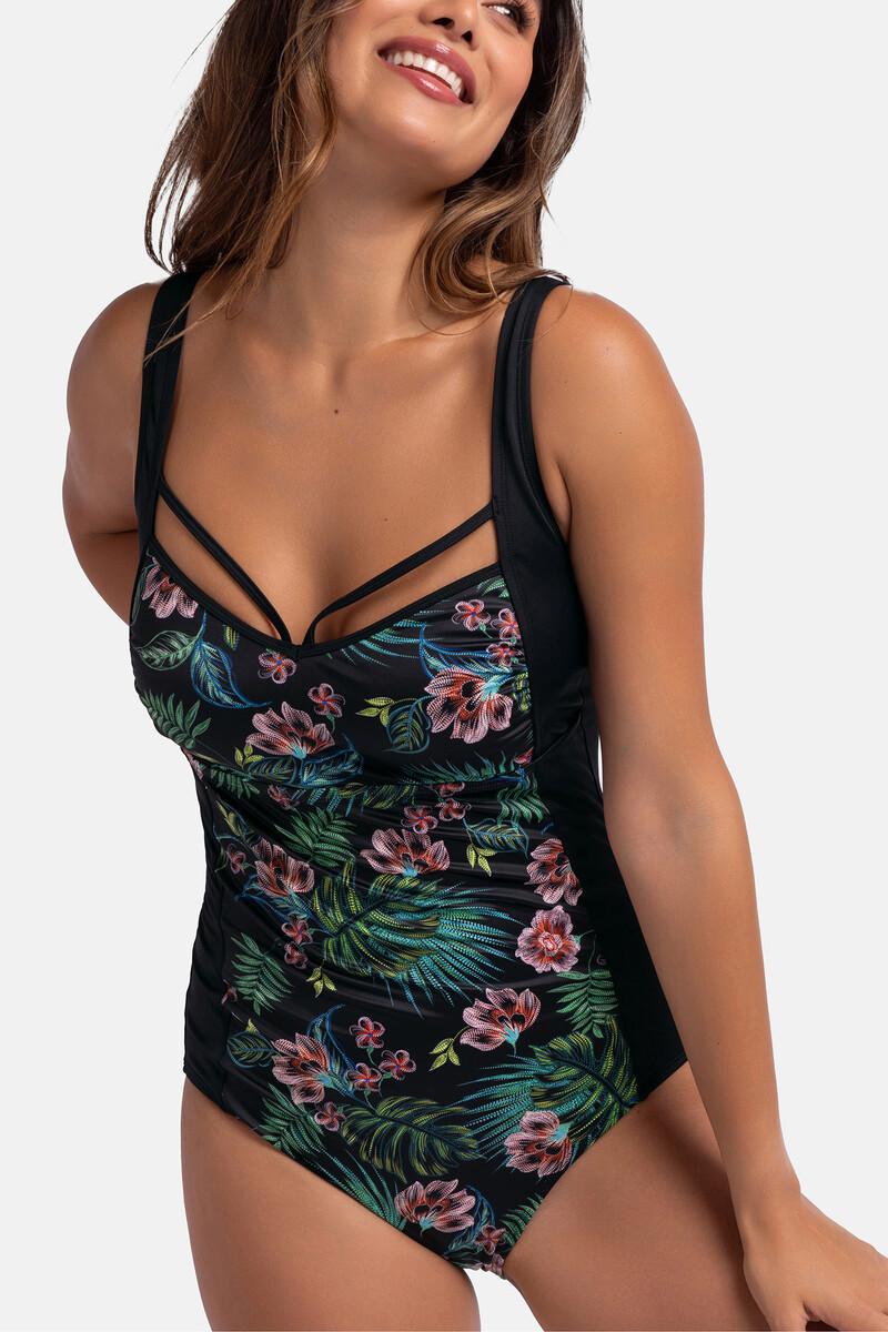 Women'secret Bañador Estampado Negro
