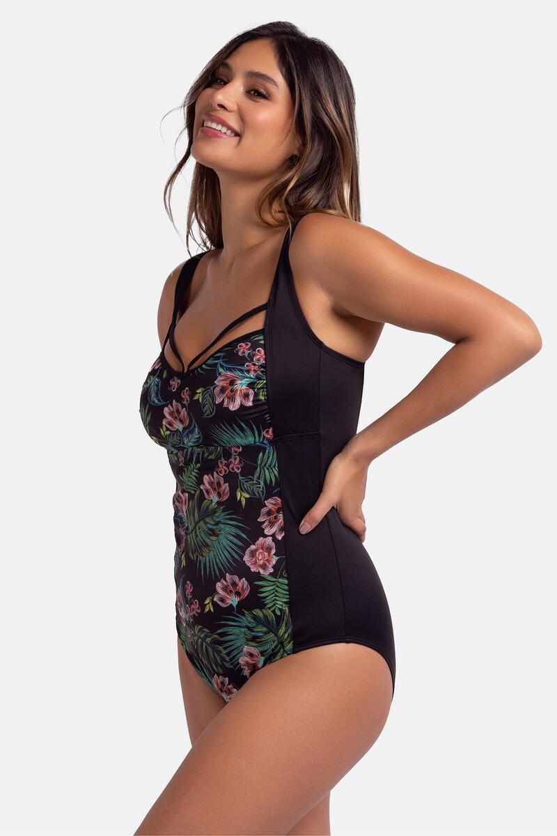 Women'secret Bañador Estampado Negro