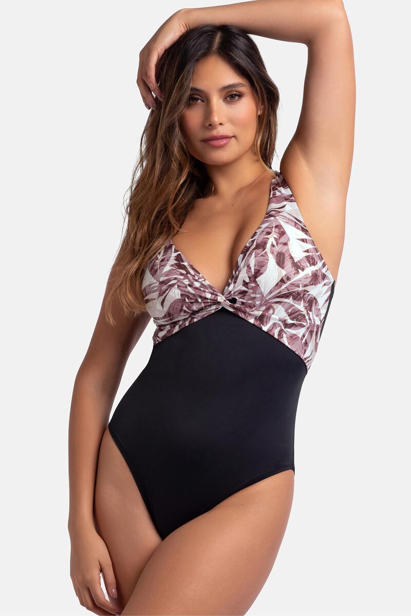 women'secret Bañador estampado negro