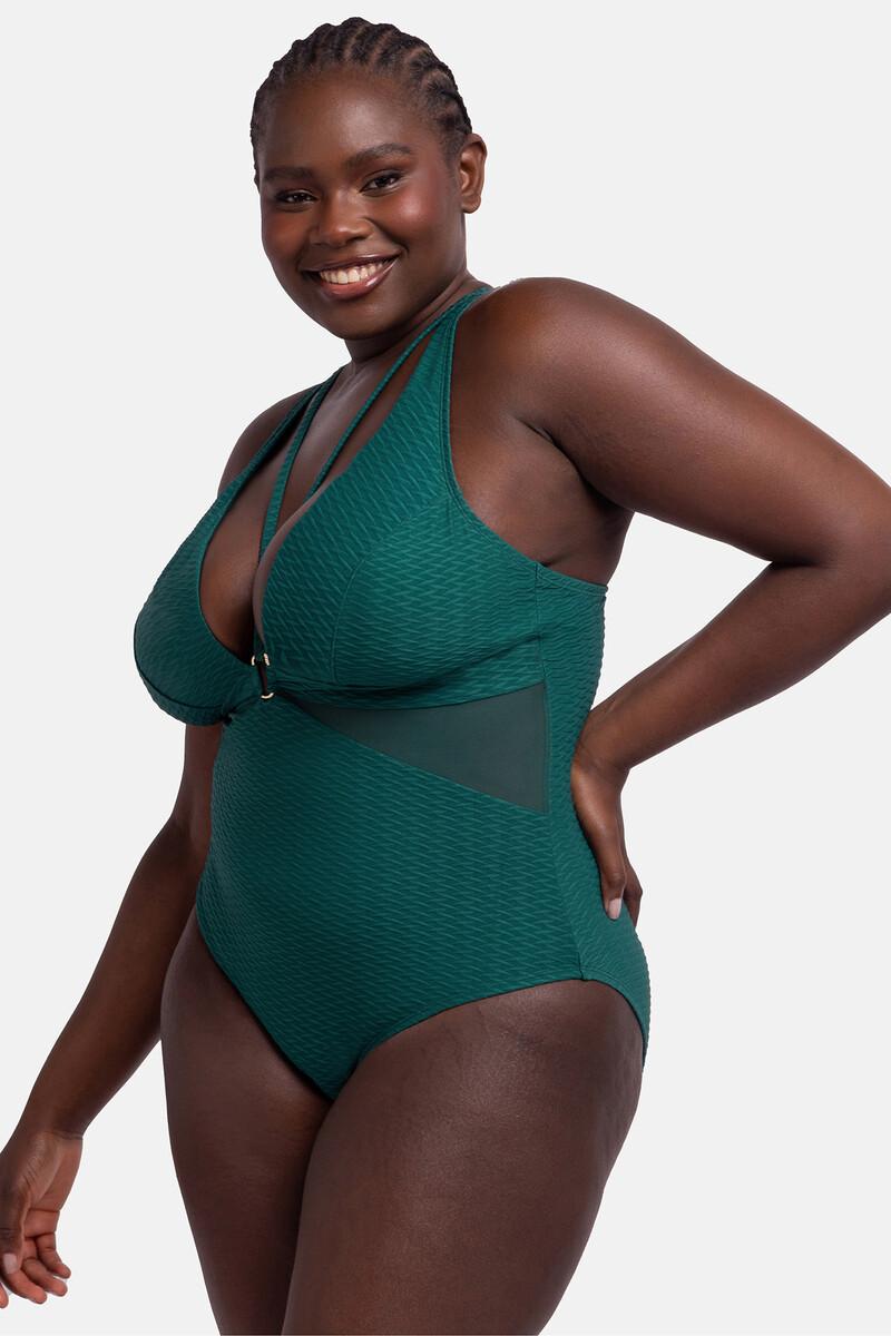 Women'secret Bañador Moldeador Verde