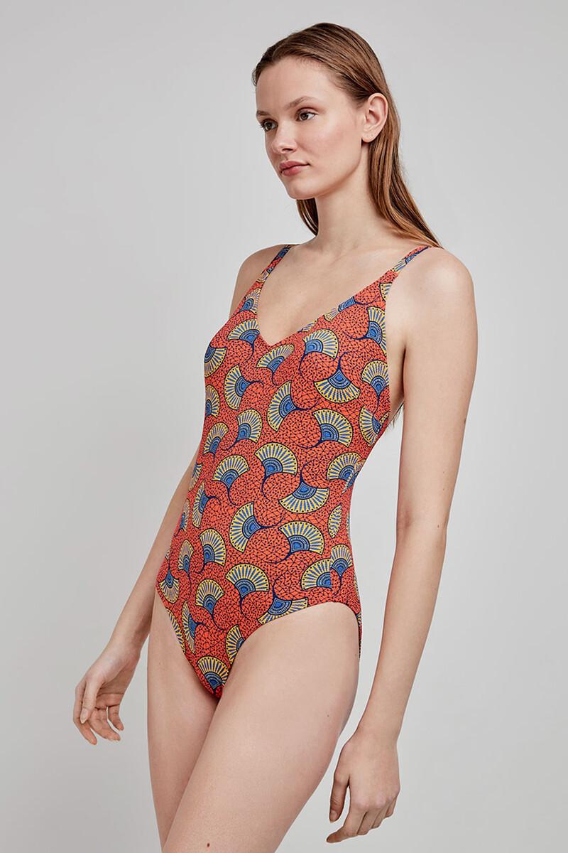 women'secret Bañador plus size estampado tribal