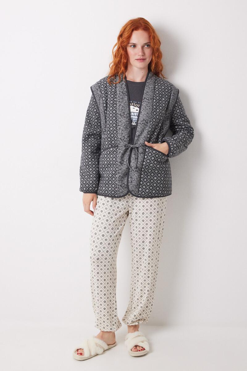 Women'secret Bata Corta Doble Cara Estampado Sello