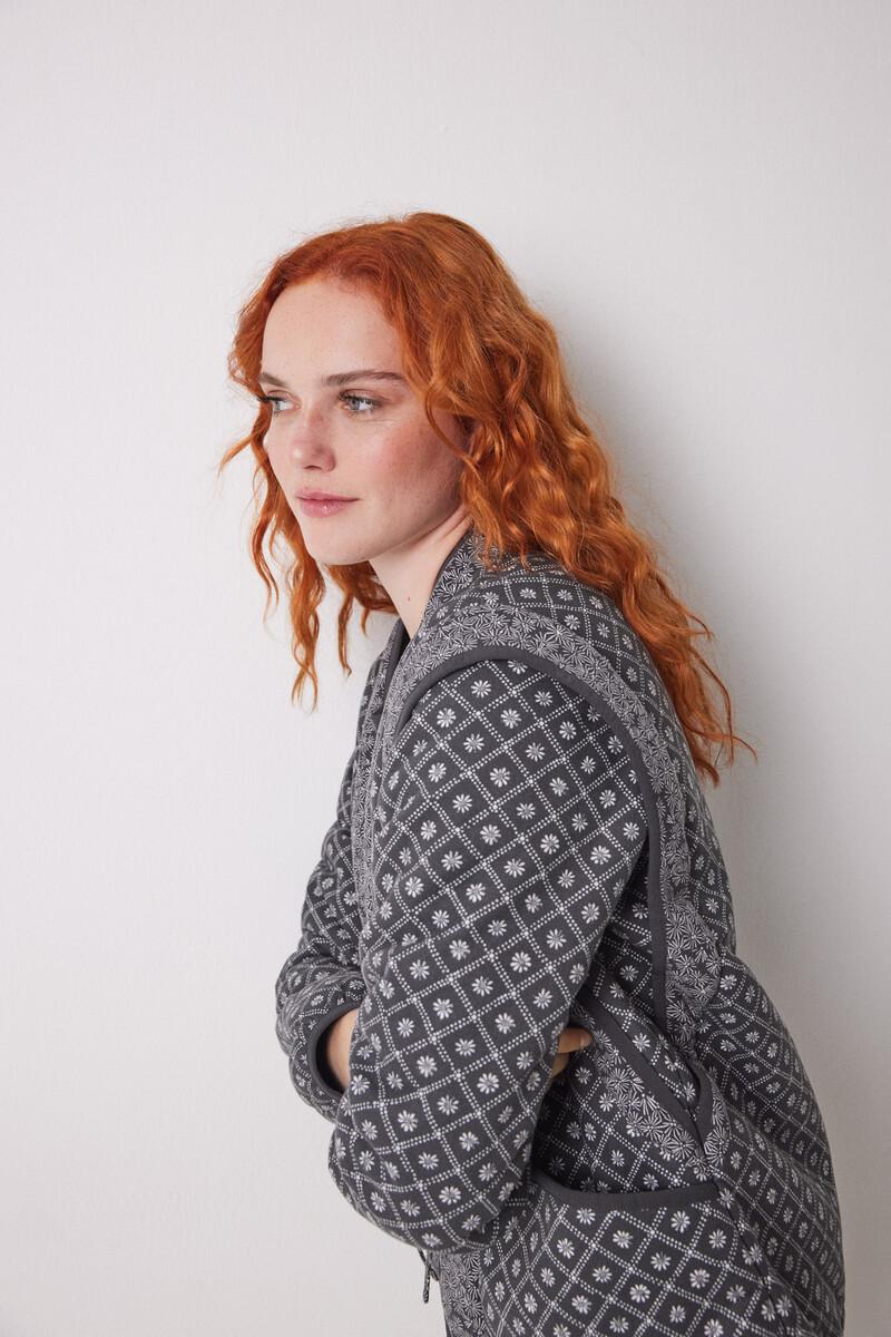 Women'secret Bata Corta Doble Cara Estampado Sello