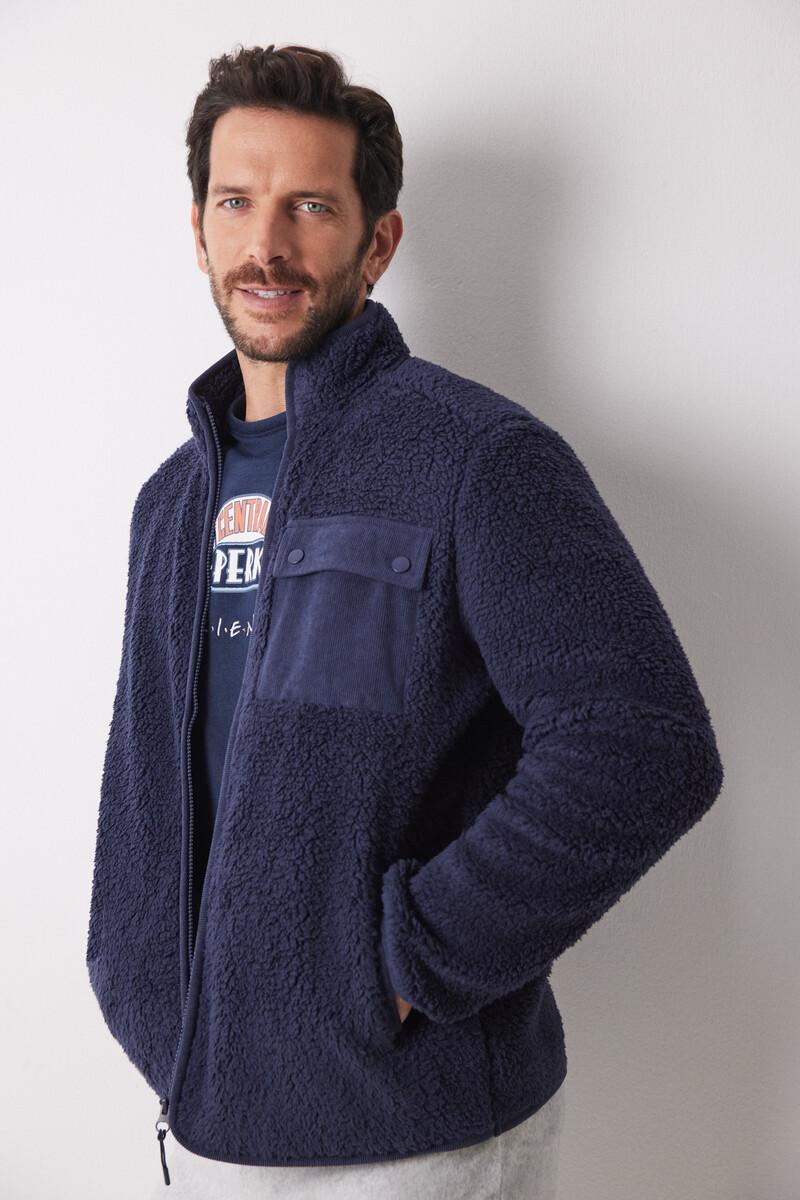 Women'secret Bata Corta Hombre Borreguito Azul