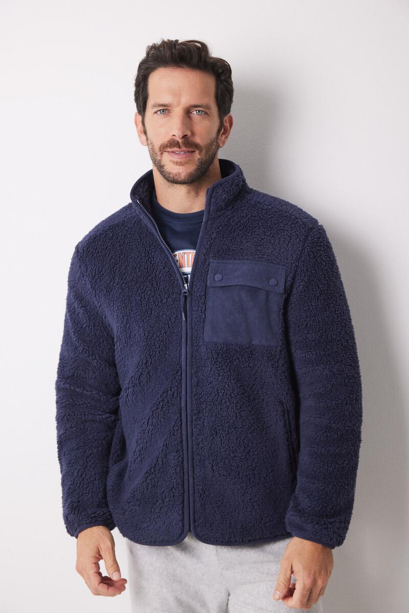 women'secret Bata corta hombre borreguito azul