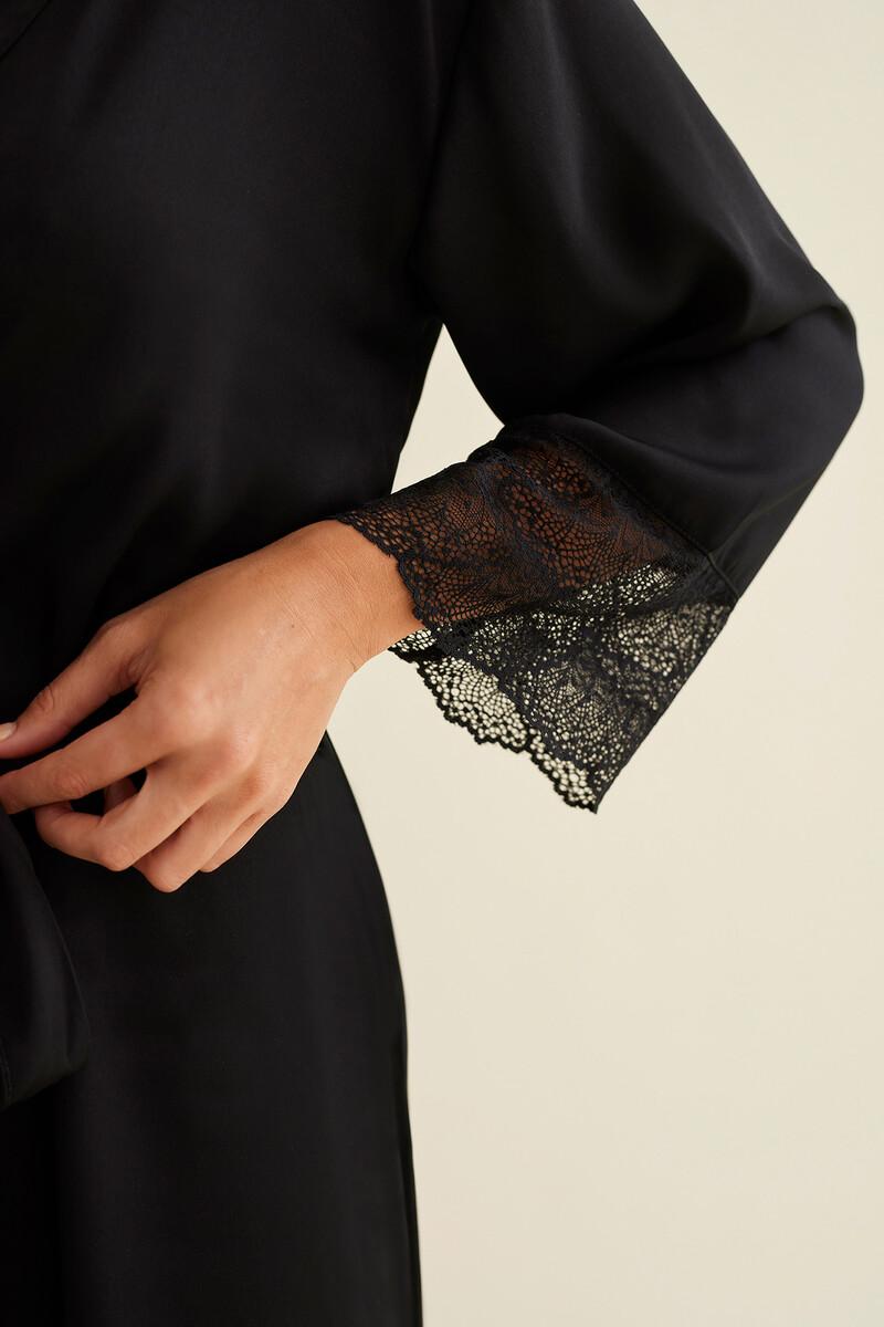 Women'secret Bata Lencera Kimono Larga Satén