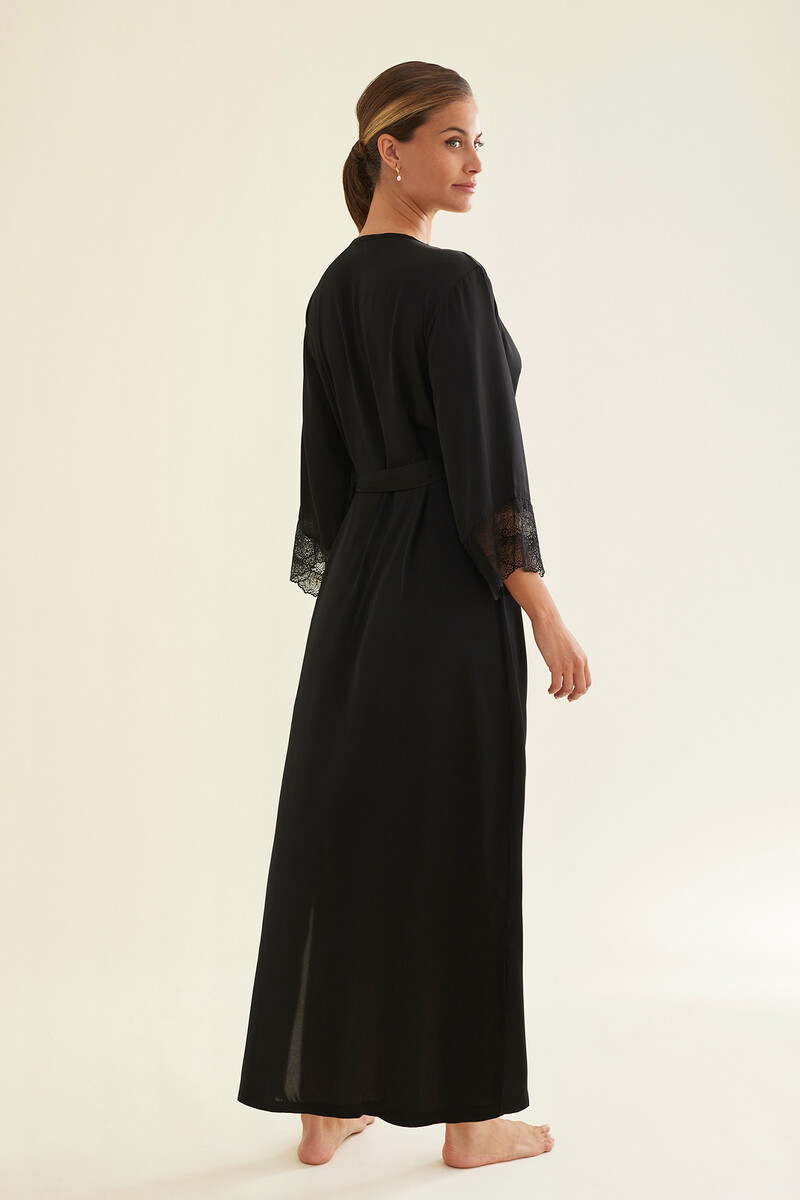 Women'secret Bata Lencera Kimono Larga Satén