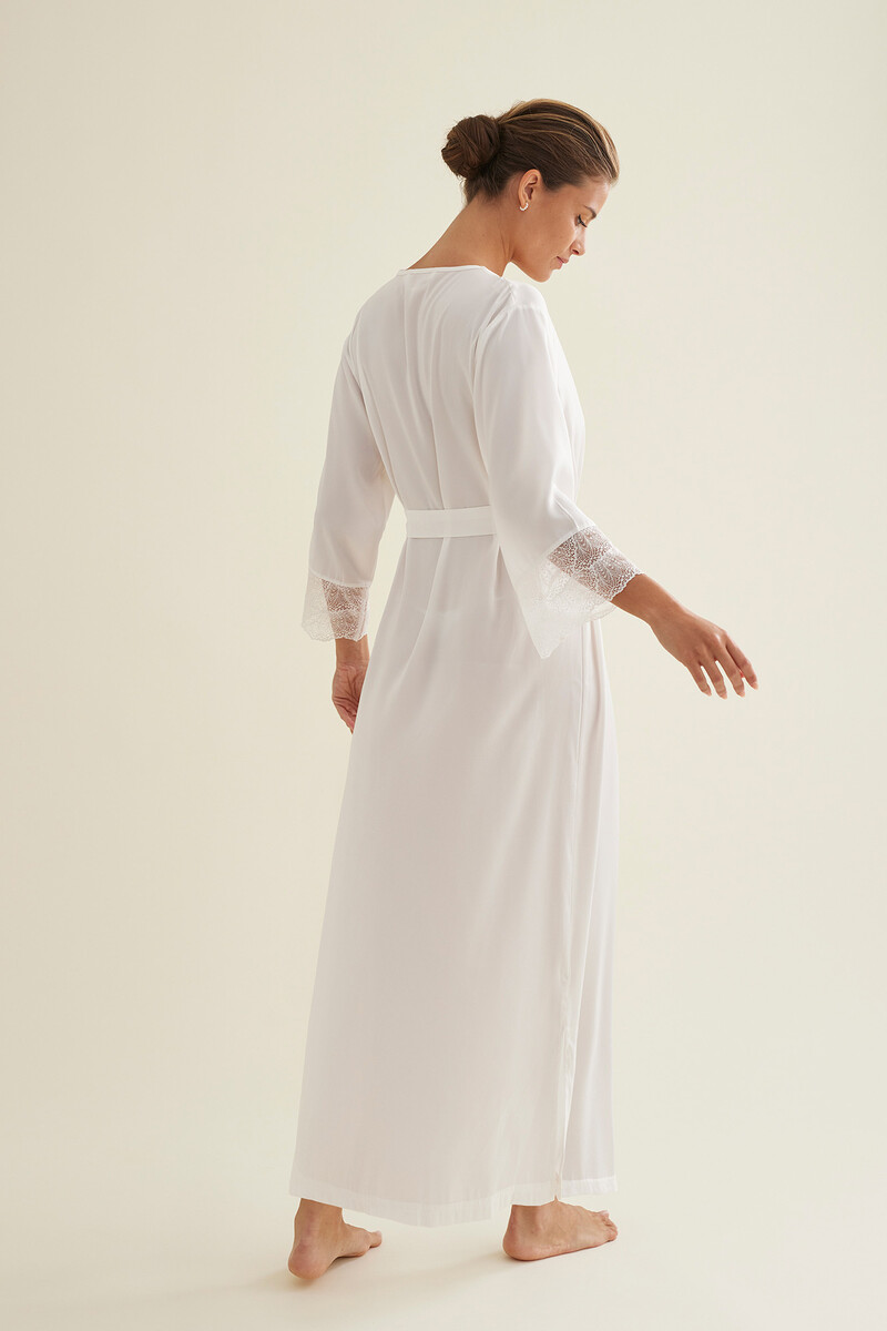 Women'secret Bata Lencera Kimono Larga Satén