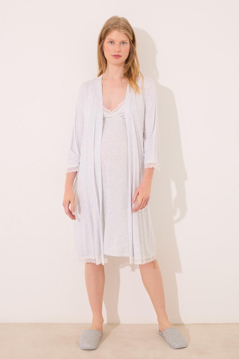 Women'secret Bata Midi "maternity" Soft Touch Gris