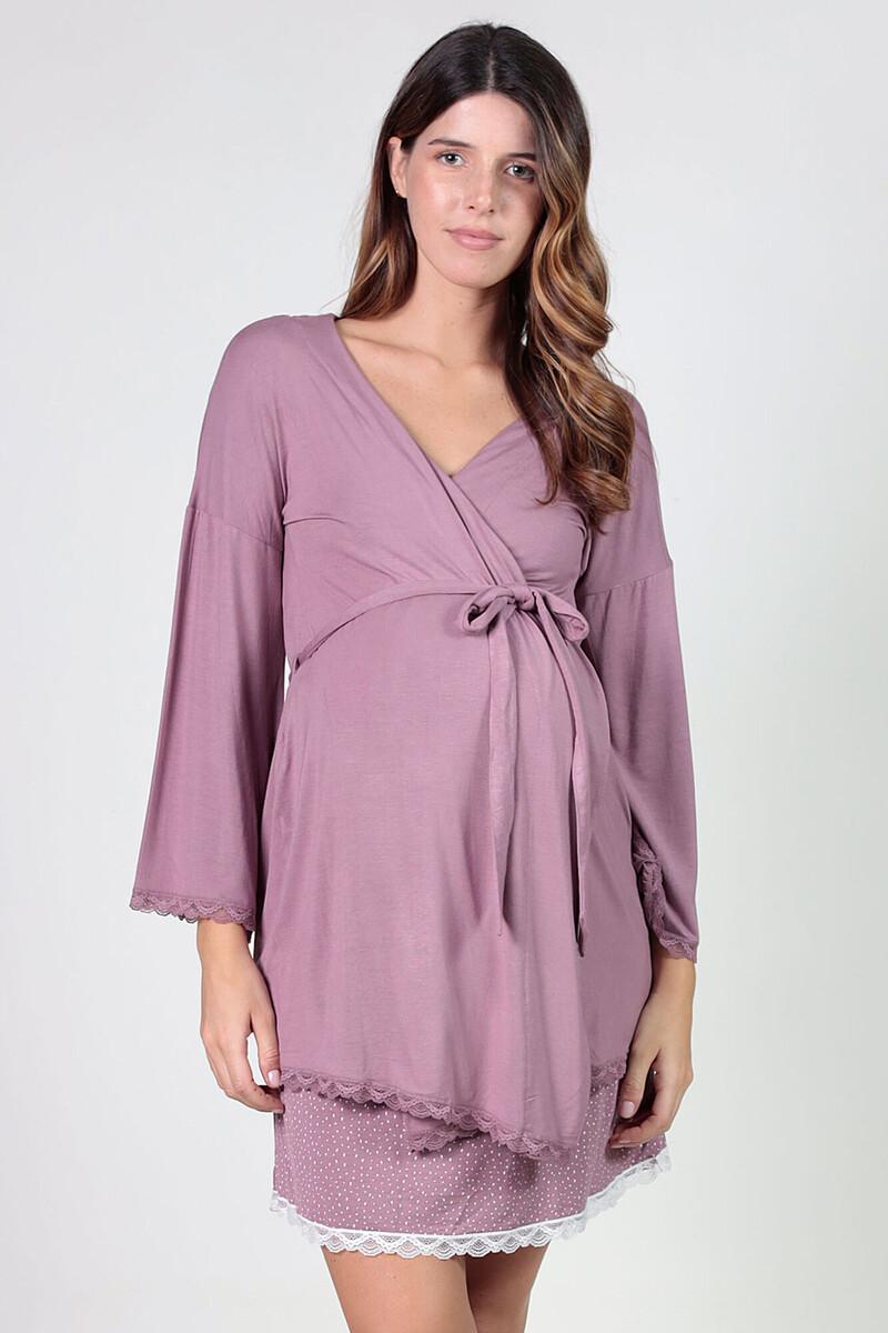 Women'secret Bata Premama Con Detalles De Blonda