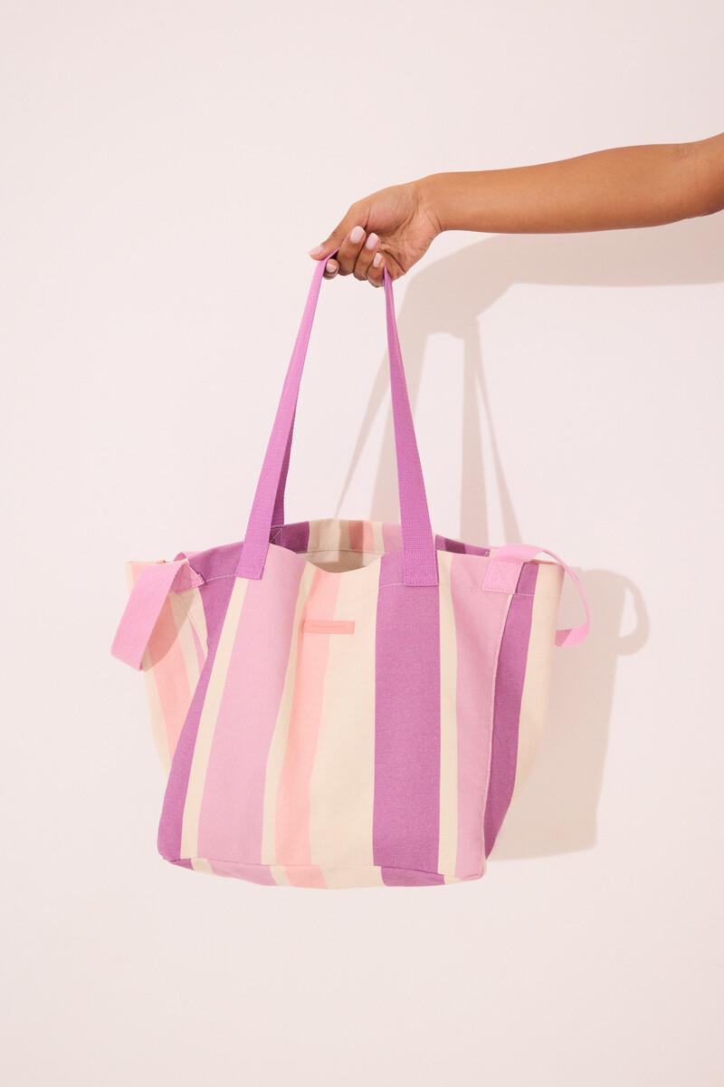 Women'secret Bolso Grande Canva Y Rafia