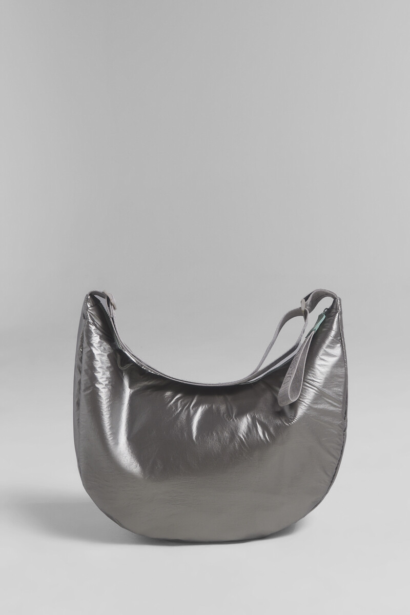 Women'secret Bolso Grande Técnico Suave Plateado