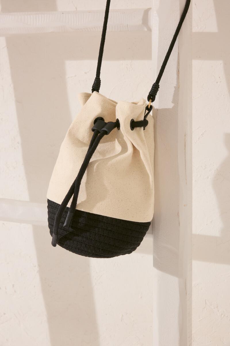 Women'secret Bolso Mediano Canva Y Cuerda