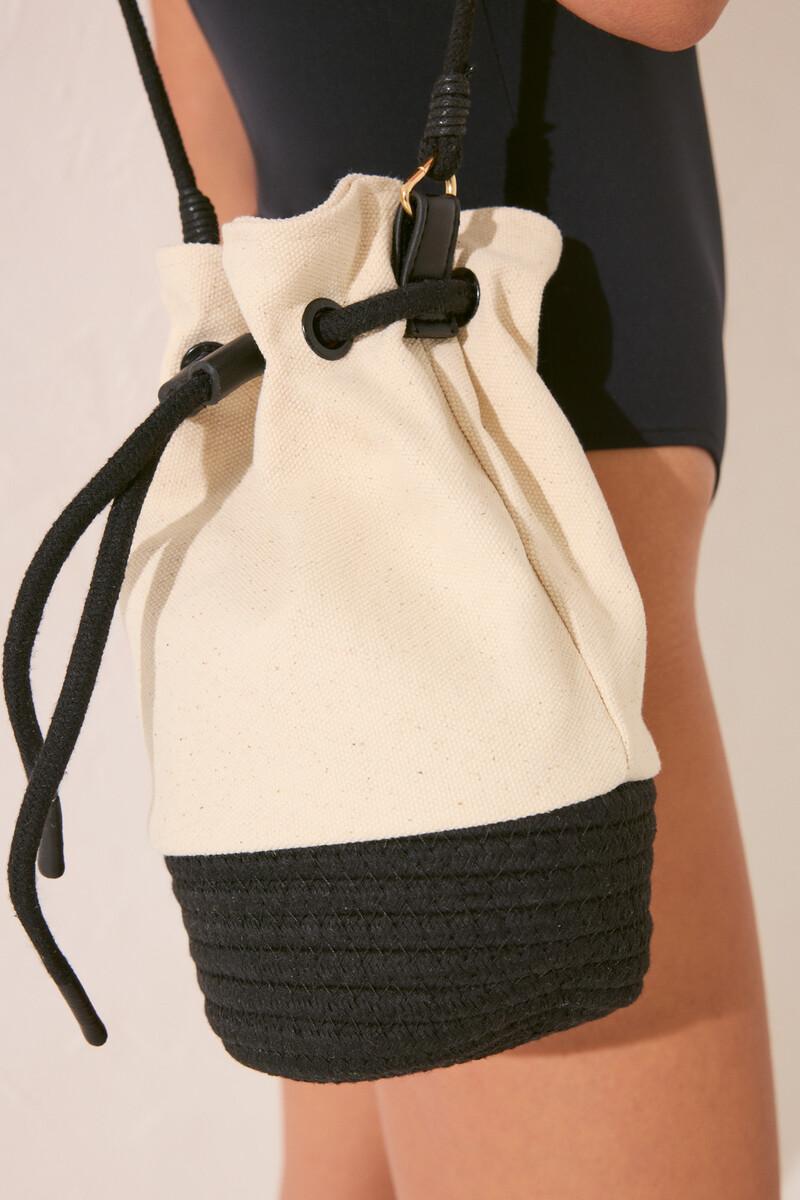 Women'secret Bolso Mediano Canva Y Cuerda