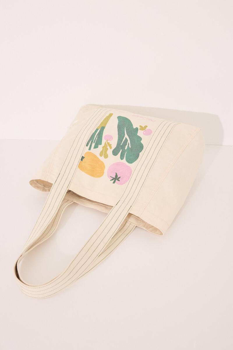 Women'secret Bolso Shoper Algodón Print Vegetales
