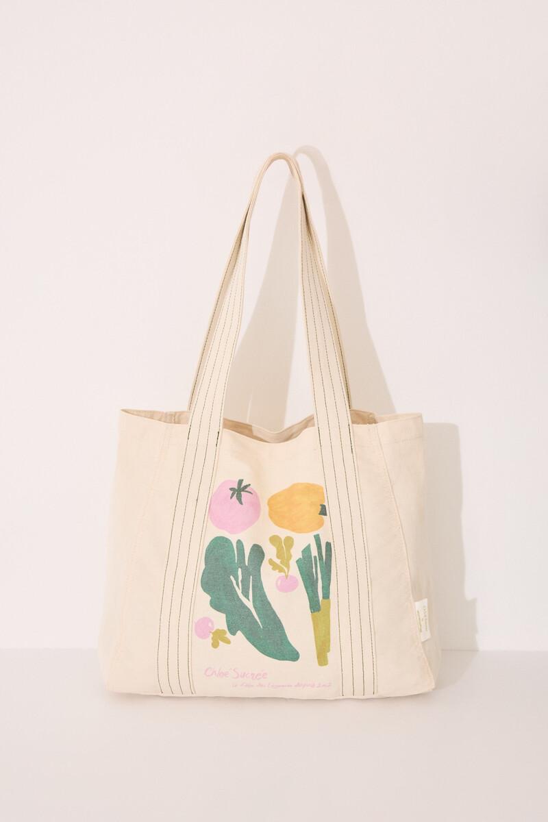 women'secret Bolso shoper algodón print vegetales