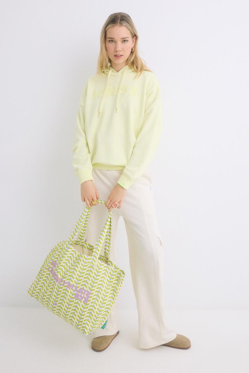 Women'secret Bolso Tote Estampado Amarillo