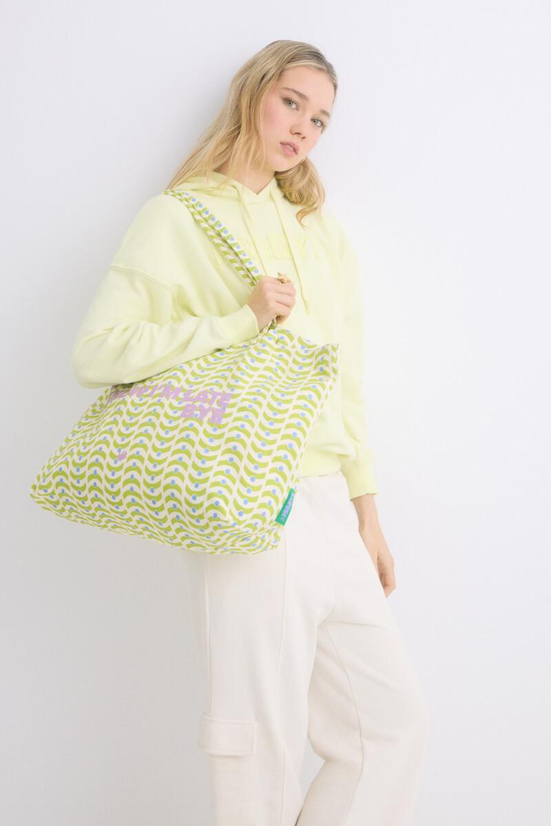 women'secret Bolso tote estampado amarillo