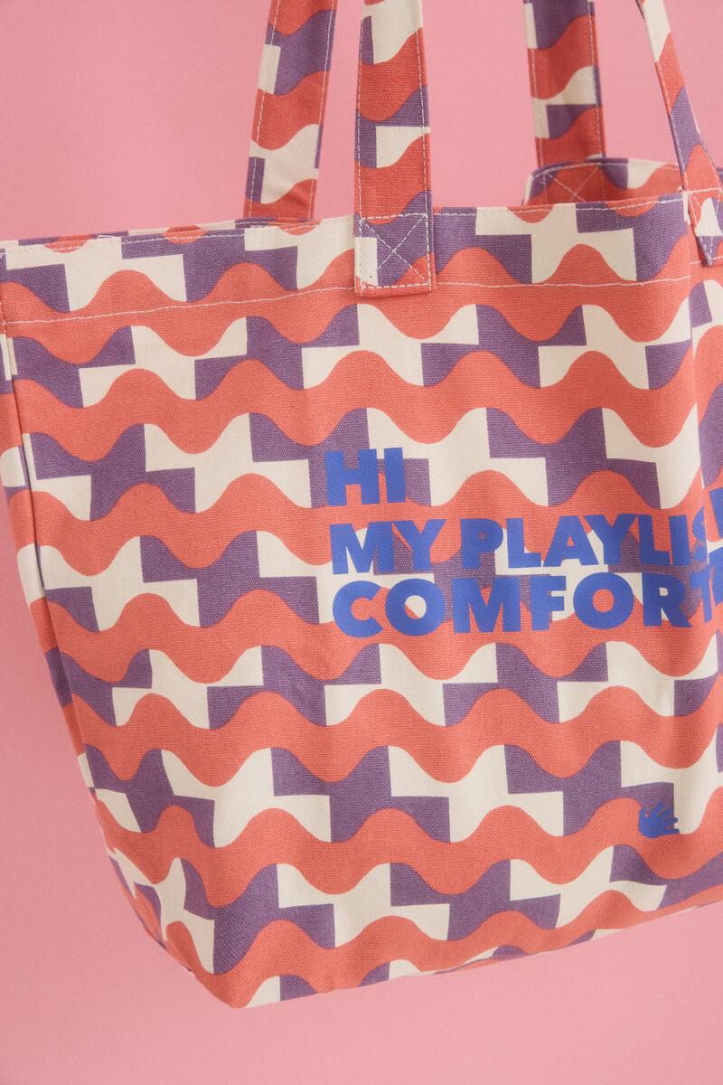 Women'secret Bolso Tote Estampado Rojo