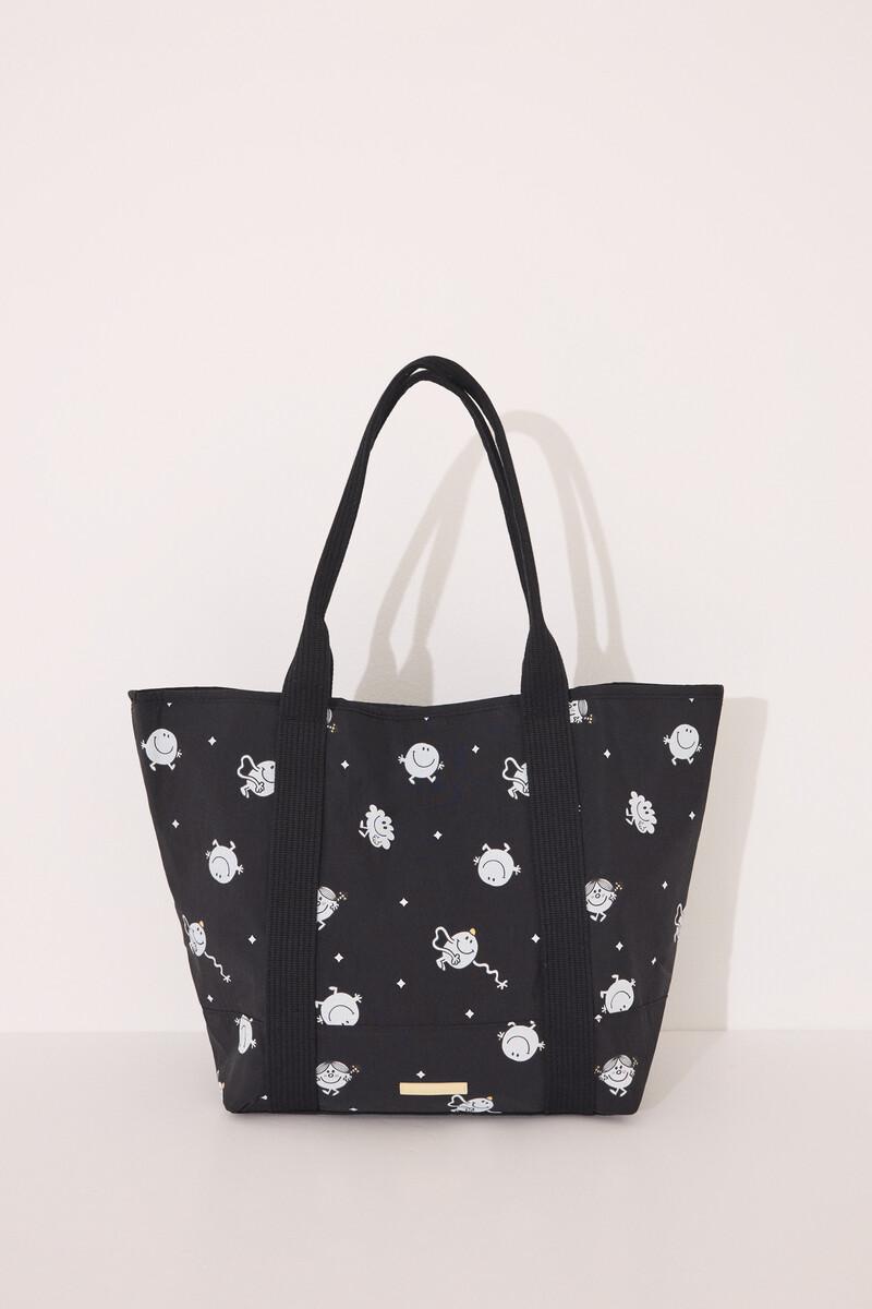Women'secret Bolso Tote Negro Mr. Men & Little Miss