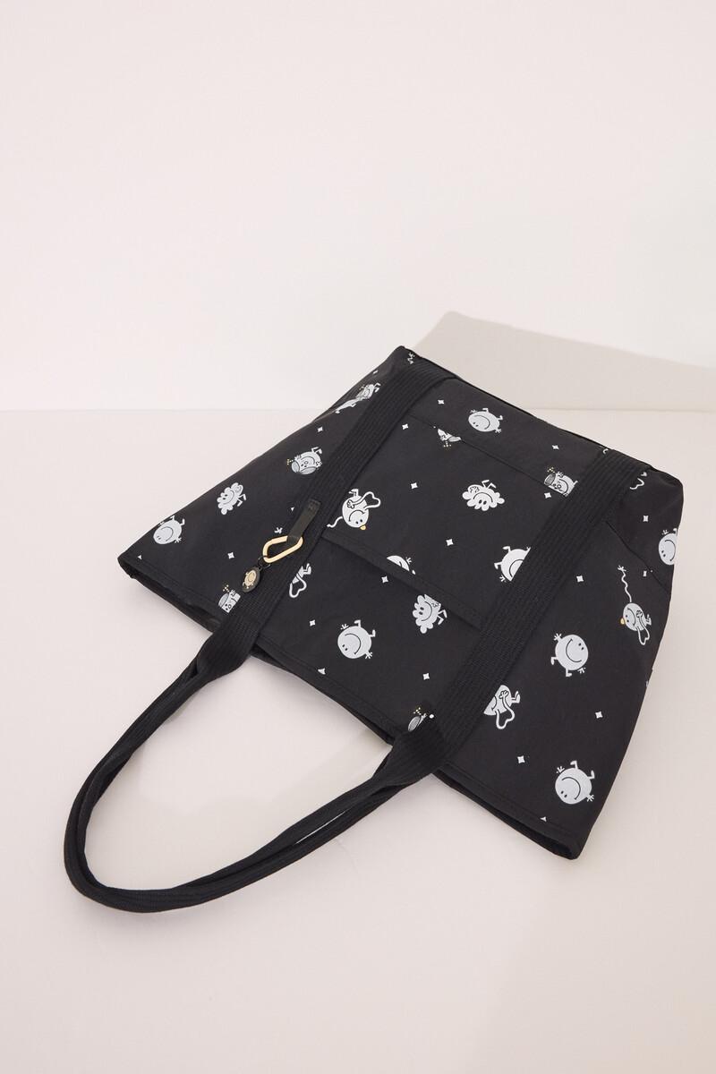Women'secret Bolso Tote Negro Mr. Men & Little Miss