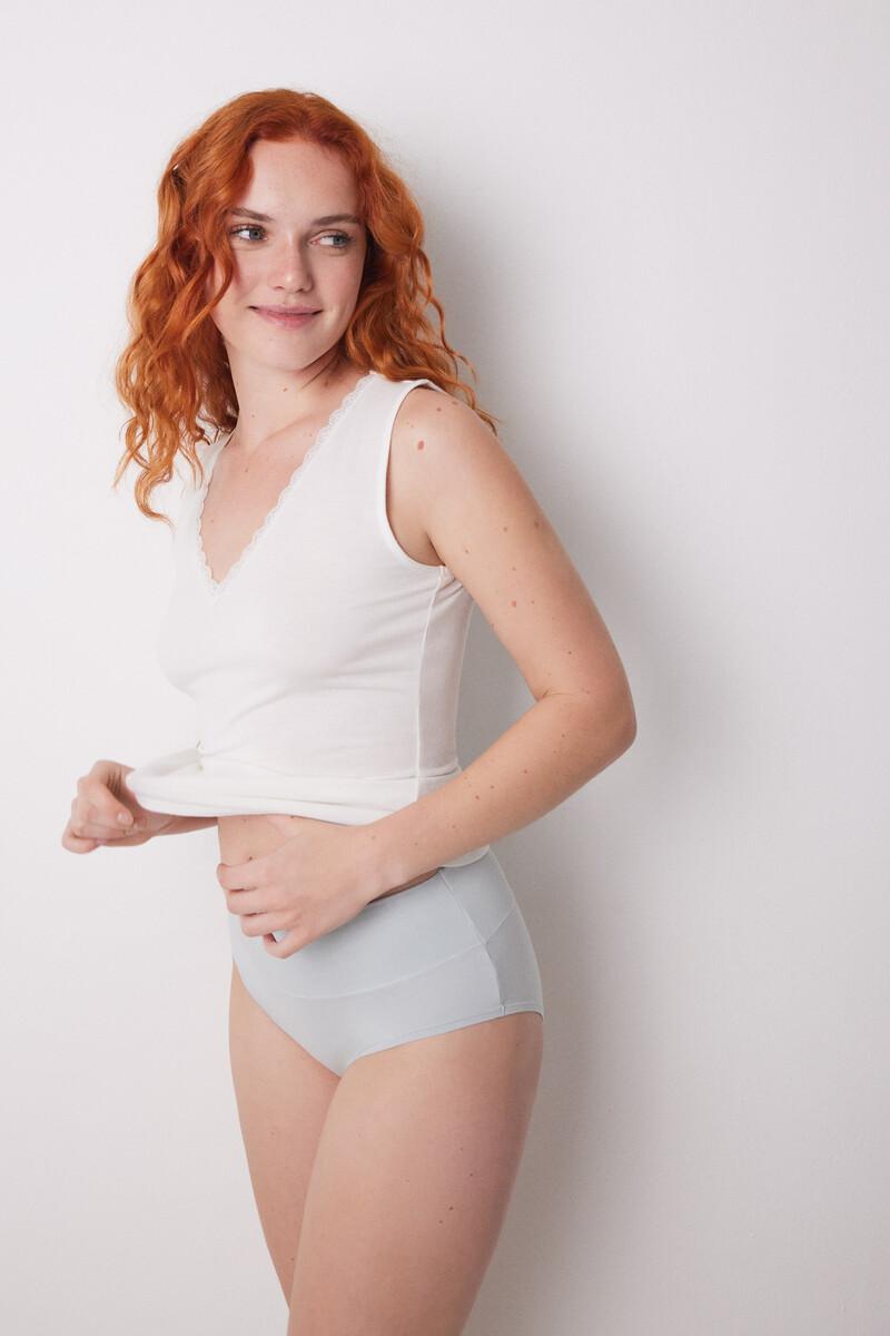 Women'secret Braga Alta Clásica Algodón Azul