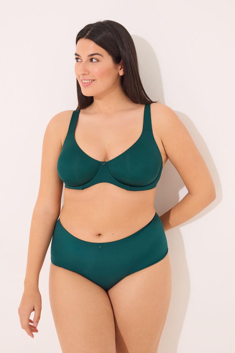 women'secret Braga alta clásica microfibra verde