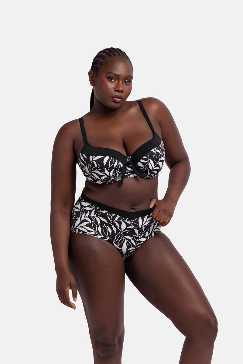 women'secret Braga alta estampado negro
