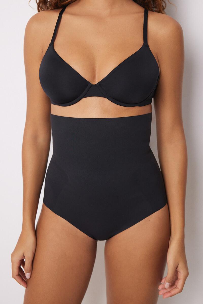 Women'secret Braga Alta Reductor Y Push Up Negro