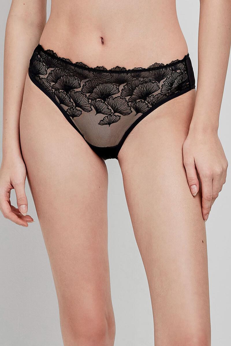 Women'secret Braga Alta Tejido Encaje Negra
