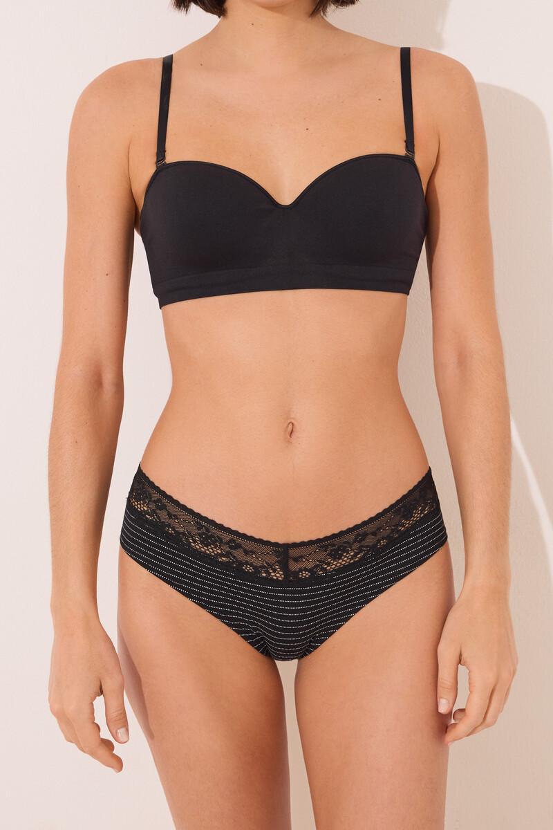 women'secret Braga ancha negra detalle encaje